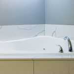 Jetted tub in hotel accommodations at Hotel Baker offering one of the best places to stay in St. Charles, IL