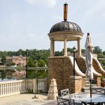 Riverside patio at St. Charles, IL inn