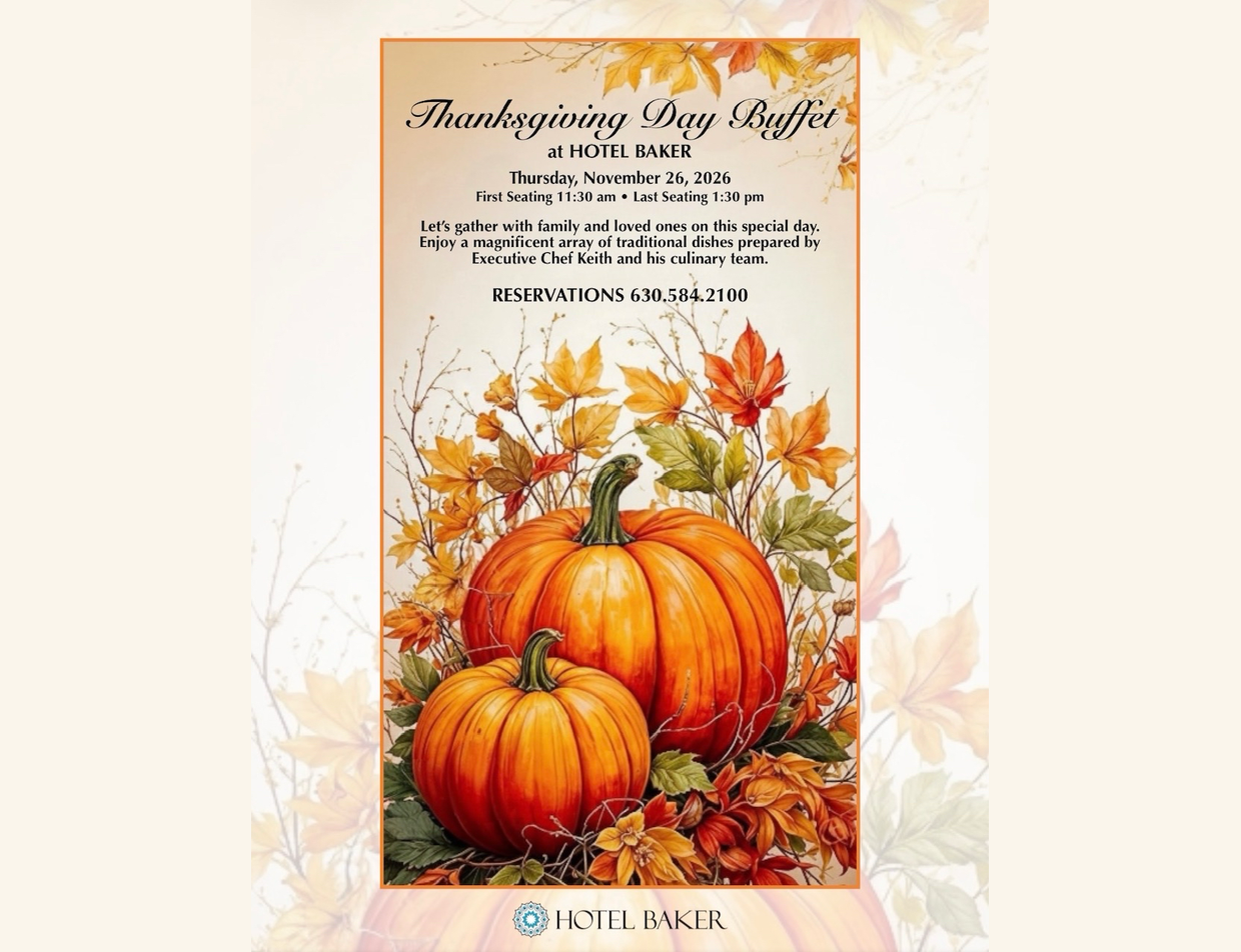 Thanksgiving Day Buffet at Hotel Baker — Thursday, November 26, 2026